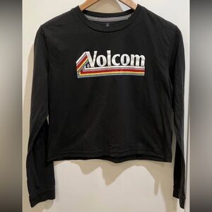 Volcom ladies size small long sleeve cotton blend tshirt